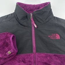 The North Face Denali Fleece Full Zip Jacket Girls Size XL 18 Purple Black