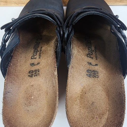 Birkenstock Papillio Bauchtasche Anthrazit Leder Clog Keilabsatz in Schwarz Größe 40 - Bild 17 von 20