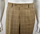 BERTOLINI Super 140's Wool & Silk Blend Tan Plaid Two-Piece Suit 42R x 35W — photo 7