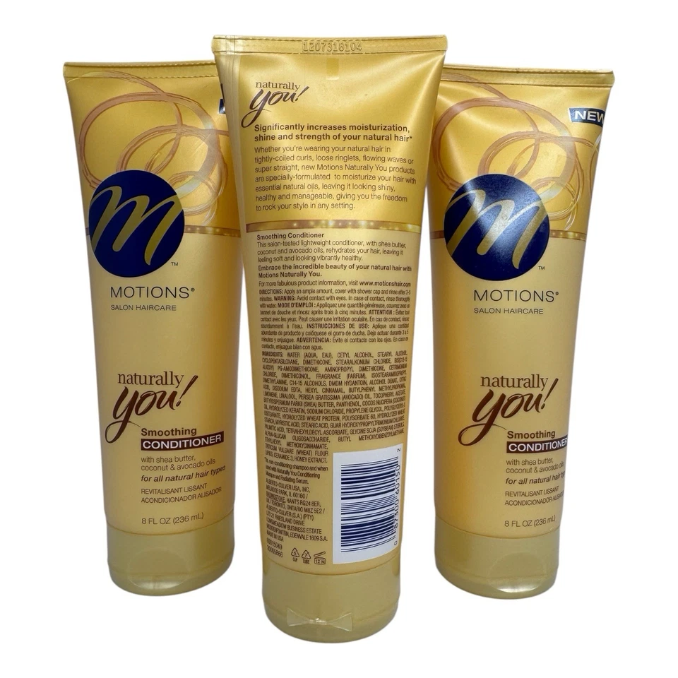 Acondicionador suavizante 3 Motions Naturally You manteca de karité coco aguacate 8 oz Foto 2 de 2