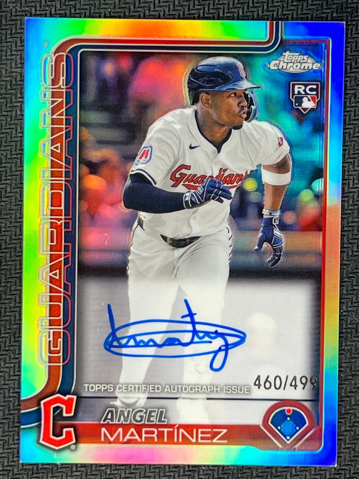 2025 Topps Chrome Refractor #RA-AMA Angel Martinez RC Rookie Auto 460/499
