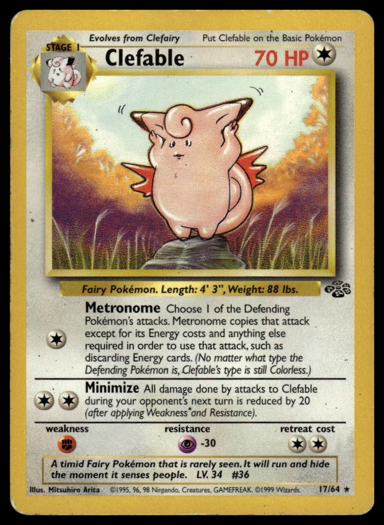 Clefable (17) Unlimited Rare Jungle 17/64 HP