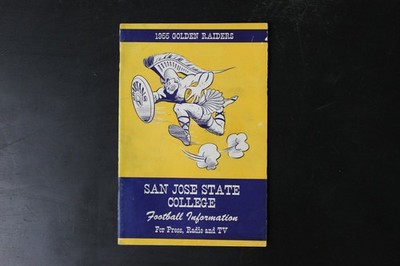 1955 San Jose State College Football Information Magazine Program Media Guide
