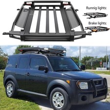 55x40 Car Roof Rack Cross Bar Cargo Basket Wled Light For Honda Element Ex Lx 55x40 Car Roof Rack Cross Bar Cargo Basket Wled Light For Honda Element Ex Lx
