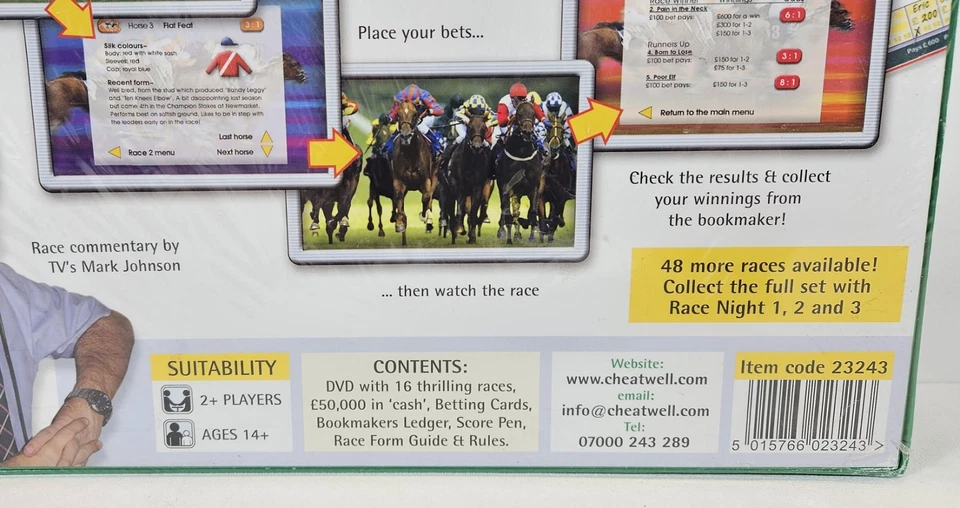 Sealed Cheatwell Race Night Host Your Own Race Night Game 4th Ed Horse Racing - Image 4 of 4