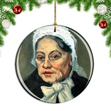 Van Gogh Head of An Old Woman In A White Christmas ornament city travel souvenir