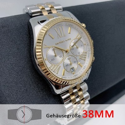 Michael Kors MK5955 Lexington Silver Chronograph Analogue Two Tone Damenuhr