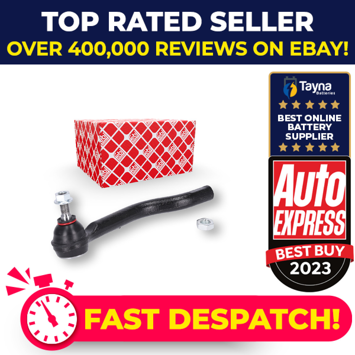 Tie / Track Rod End fits NISSAN MICRA K14 1.0 2016 on Joint D86405RB0A Febi New