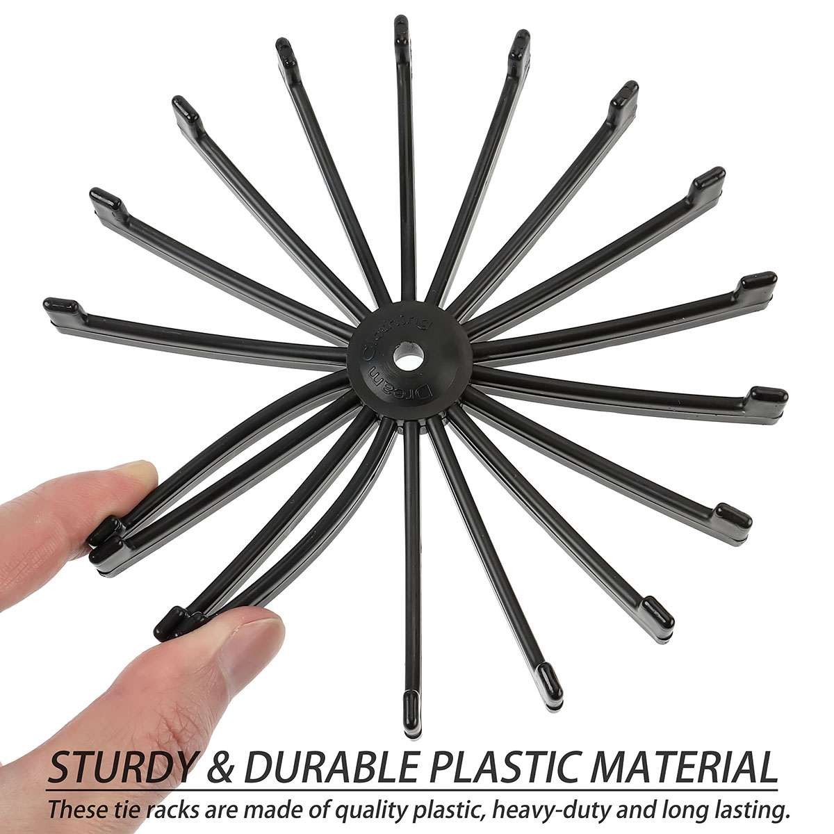 360° Rotatable Neck Tie Rack Hanger Organizer Scarf Belt Hook Storage Holder