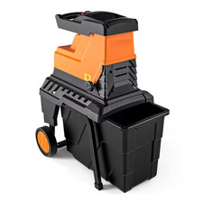 2500W Electric Garden Wood Shredder 55L Silent Roller Mulcher Branch Chipper