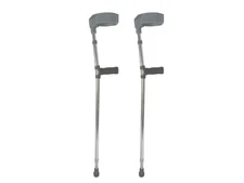MPM Forearm Aluminum Crutches (1 Pair), Adjustable with Handle Pad, For Adults