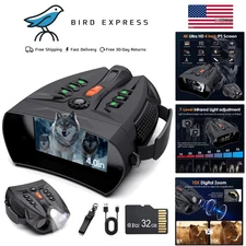 Night Vision Goggles for Adults 10X Zoom 4K HD Camera IR Night Binoculars