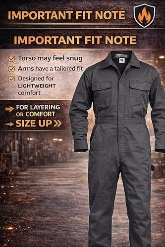 Classic Safety Work Coverall - Long Sleeve - 100% Cotton - 7 oz New With Tag 2XL image 8