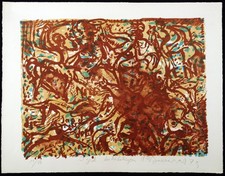 Informel. "Jagd der Nibelungen" 1973. Rudi BAERWIND (1910-1982 D), handsigniert