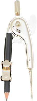 Metal Ball Bearing Compass with Pencil, Nickel Plated (12201)