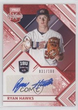 2018 Elite Extra Edition 18U National Team Signatures Red Ryan Hawks Auto 1t3