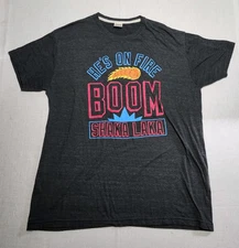 NBA JAM HE'S ON FIRE BOOM SHAKA LAKA Shirt  Homage Men's XXL 2XL Made In USA Bc1