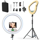 22" Ring Light with Stand: Touch Screen LED Display & 75" Tall Tripod for Video