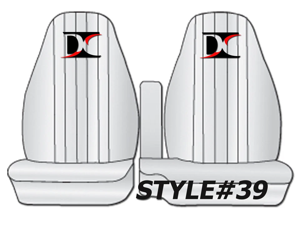 Truck seat covers cotton blk-blue center fits 1991-1997 FORD RANGER 60/40 hiback - Image 2 of 4