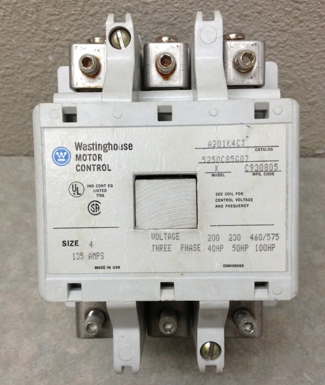 Westinghouse A201K4CX 3 Polo 135 Amp 100HP @ 600VAC 480VAC Bobina Contactor Westinghouse A201K4CX 3 Polo 135 Amp Amp 135 100HP @ 600VAC 480VAC Bobina Contactor 37cdcd