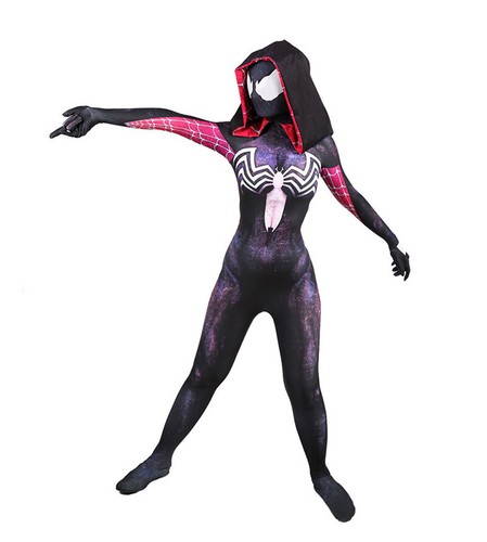 Venom Symbiote Spider Gwen Stacy Cosplay Costume Spandex 3D Superhero Zentai - Picture 3 of 9