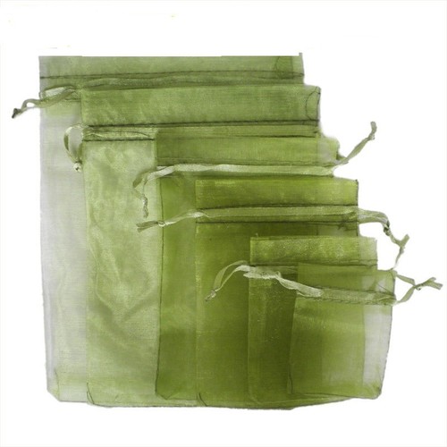 25 /100 Organza Gift Bags Jewellery Pouches Xmas Wedding Party Candy Favour - Picture 23 of 24