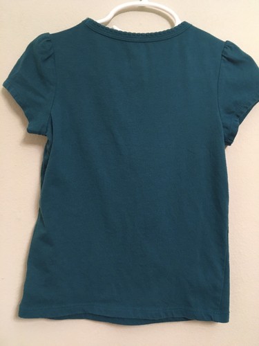 Circo Girls Shirt 5T Greenblue Hot Chocolate & Happy Marshmallow Hearts - Picture 2 of 5