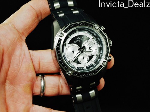 Invicta 48 mm Pro Diver Quarz Chronograph schwarz Silikonarmband Uhr - Bild 1 von 8