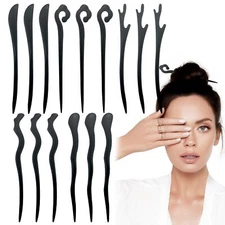 15 Pcs Wooden Chinese Hair Sticks Japanese Chopstick Hair Pins for Women