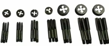 MODEL ENGINEERING TAP DIE SET 7 SIZE 3/16" to 3/8" - 32 & 40 TPI CARBON STEEL