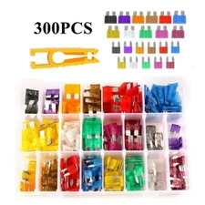 300pcs Standard Auto Car Blade Fuses Box Assorted Car Van Bike Fuse Set 2A-40A
