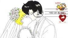 2815 52c Love, Jim Brady H/P Hand Painted, Anime Marriage [E556812]
