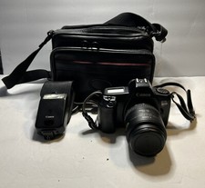 Canon EOS 850 Film Camera Canon EF 35-70mm lens w/Flash Case UNTESTED