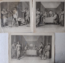 3 Incisioni Calcografia Andrea del Sarto Sabatelli Cecchi . Erode e San Giovanni