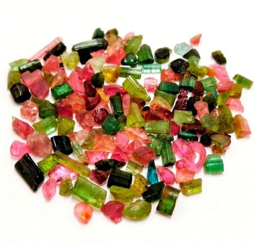 Natural Multi Color Tourmaline 70 Ct Untreated Rough Loose Gemstone Lot - Picture 6 of 10