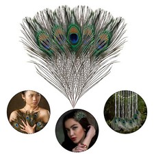 10-100x Natural Peacock Tail Feathers Wedding Festival Party Wedding Decoration