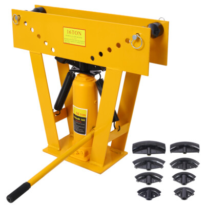 16 Ton Pipe Tube Bender Hydraulic Piping Bending Exhaust Tube Fabric w/8 Dies