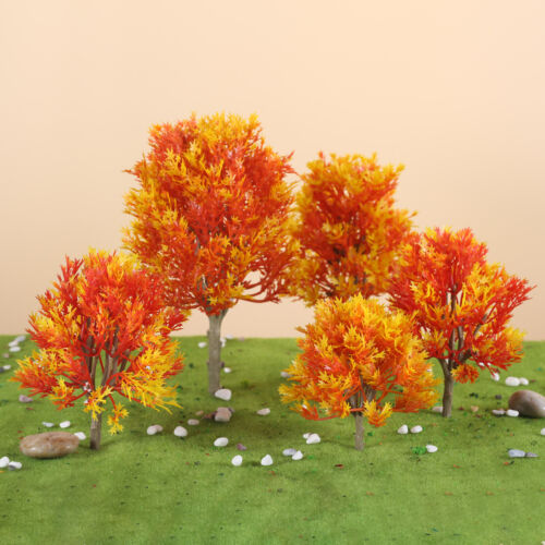 6x Model Maple Tree Scenery Mixed Size for Sand Table Garden Scenery 3.93-7.48" - Picture 1 of 12