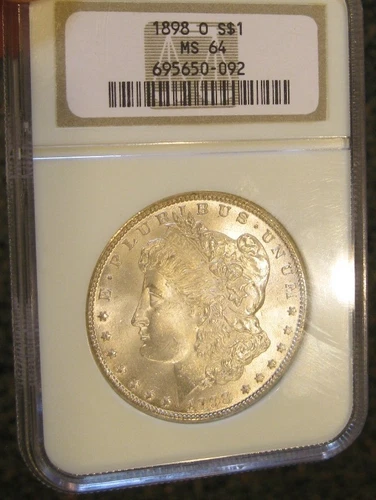 1898 O Morgan silver dollar - NGC MS 64, Super Luster, Flawless Appearance 5024