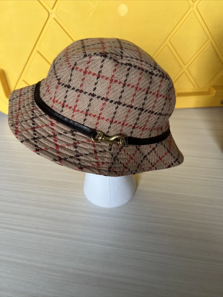 Sombrero y bolso de mano Coach 100 % lana para dama 9612. Patchwork multicolor tostado Foto 4 de 4