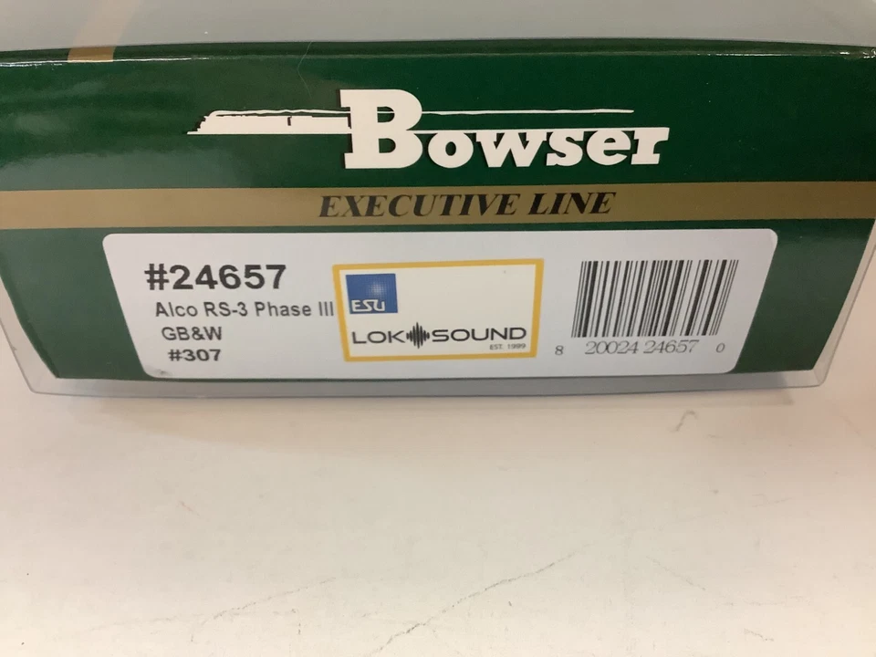 Bowser #24657 HO scale “GB&W" RS3 phase 3 diesel with DCC and SOUND Rd.#307 - Image 2 of 2