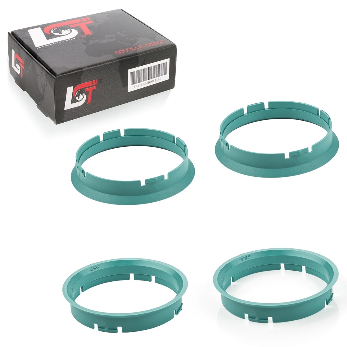 4x Distance Rings Centering Turquoise Alloy Wheels Ø 70,0 MM - 66,6 for Vauxhall