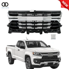 Chrome Front Upper Grill Bumper Grille Assembly For Chevrolet Colorado 2021-2022