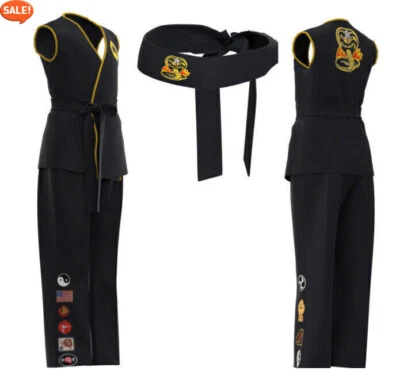 Cobra Kai Karate Costume Unisex Halloween Fancy Costume for Adults and Kids New