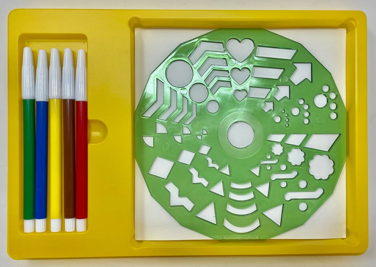 Spiral Art Set With Plastic Stencils