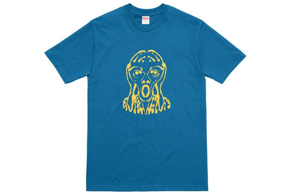 Supreme Scream Tee Light Green Black Deep Blue SS 17 10790₽