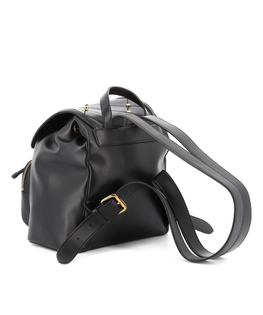LOVE MOSCHINO Borsa PU Nero Flap Backpack Bag Black Leather  display picture 3
