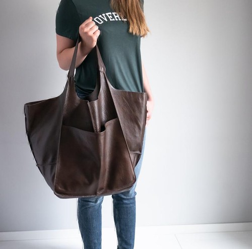 Damentasche Shopper Leder Tasche Handtasche Damentaschen Schultertasche Groß DE - Bild 6 von 34