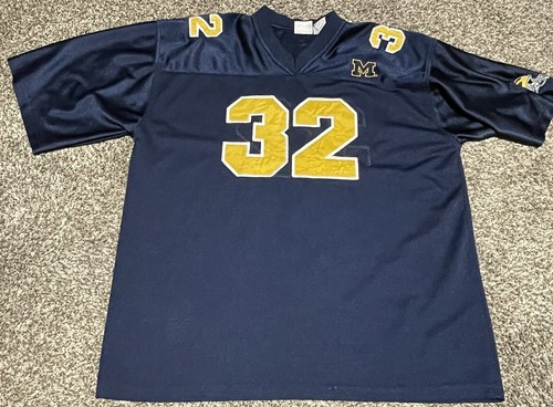 Vintage Pro Edge Michigan Wolverines XL Football Jersey #32 Sewn on Embroidered - Picture 3 of 5