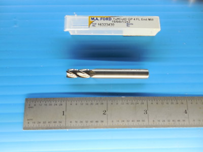 MA FORD 16323430 15/16 X 1/2 X 2 4 FLUTE CARBIDE TUFFCOAT GP END MILL TOOLING